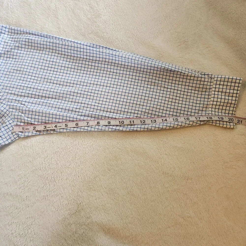 Polo Ralph Lauren Big & Tall Shirt Mens 3XB Blue White Check Button Down EUC